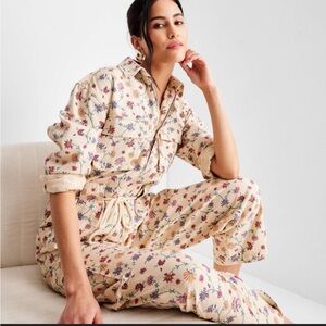 Floral Print Long Sleeve Zip-Front Boilersuit - Future Collective™ with Jenny K.